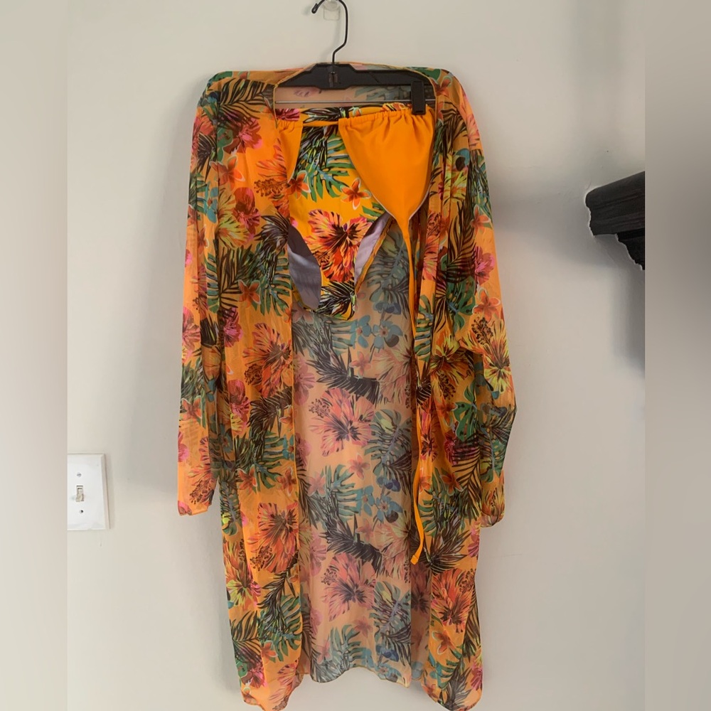 3 pz tropical bathing suit
